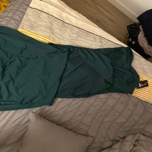 Long green formal dress